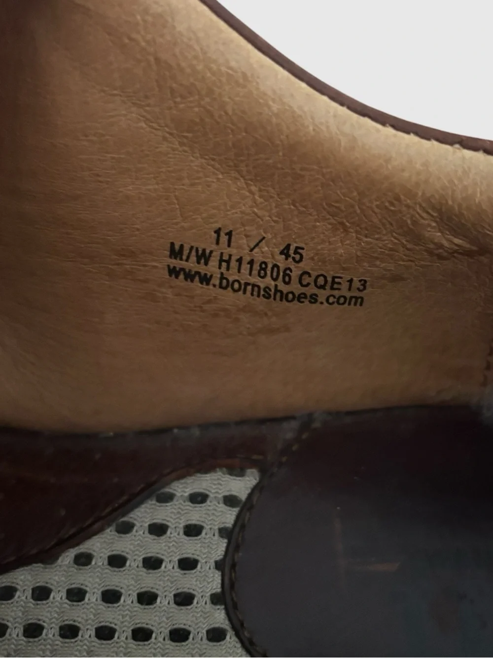 Born Ridgeway Cinnamon Brown Leather Oxford Shoes Size 11